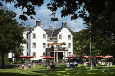 Prestonfield on a summers day dining alfresco