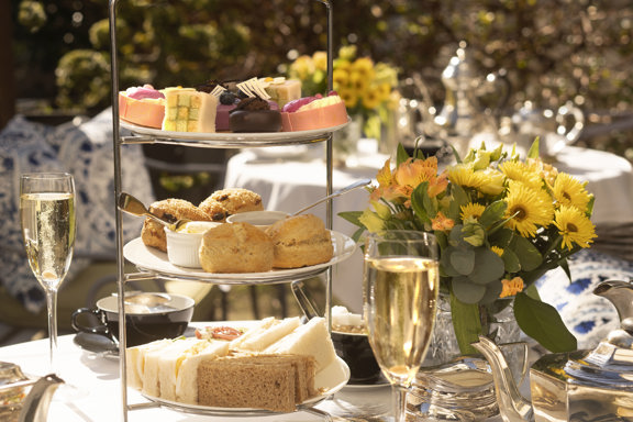 Spring Afternoon Tea in Garden room terrace