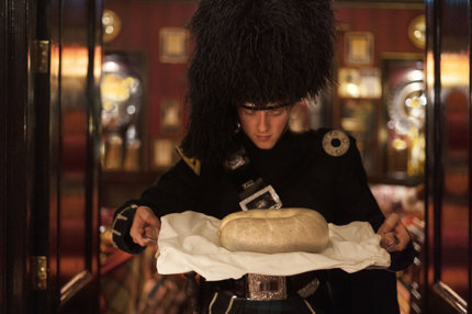 Prestonfield Burns Supper - Piper with Haggis