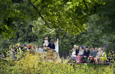 Wedding ceremony on the lawn